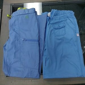 Set of S scrub pants blue